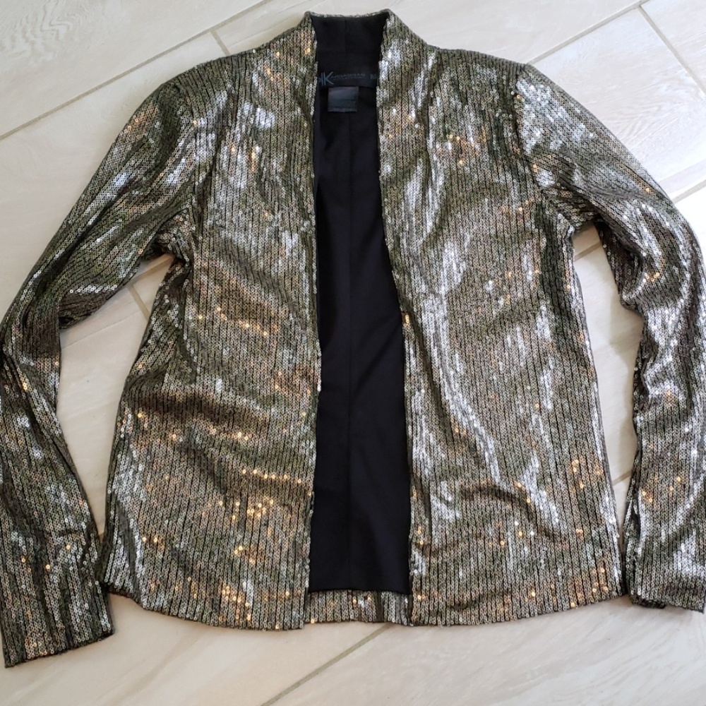 Kardashian Kollection Gold Sequin Jacket